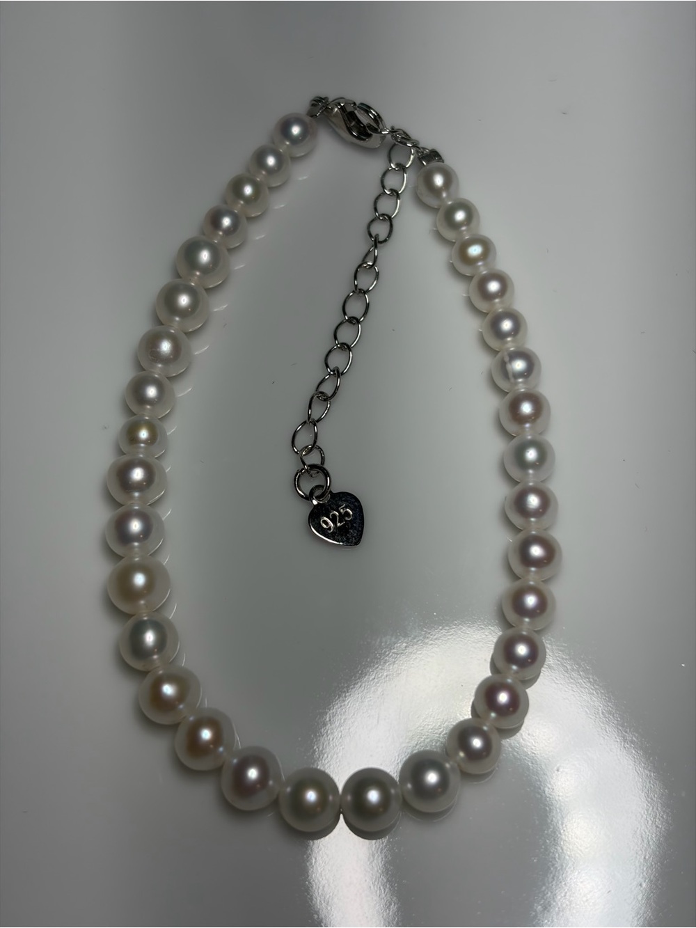 925 Clasp White Freshwater Pearl Bracelet 4mm-6mm